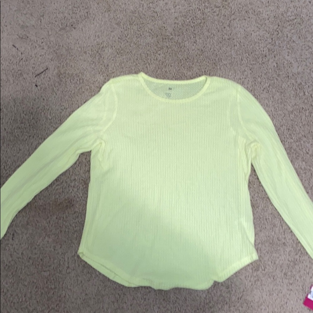 NWT SO Cozy Tee - Neon Yellow